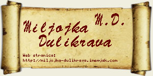 Miljojka Dulikrava vizit kartica